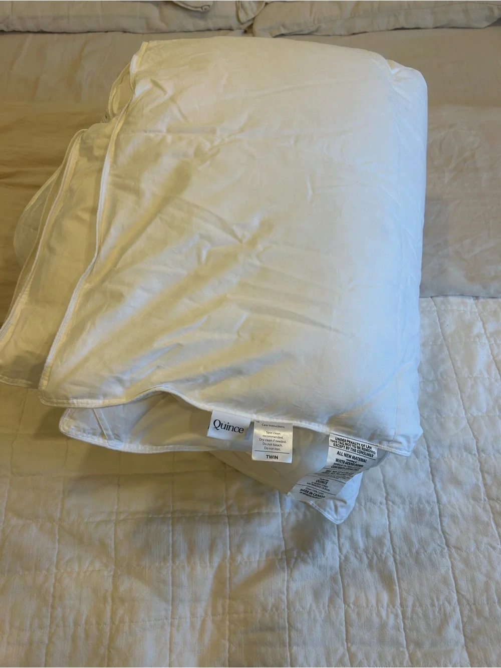 Quince White Goose Down Duvet Insert